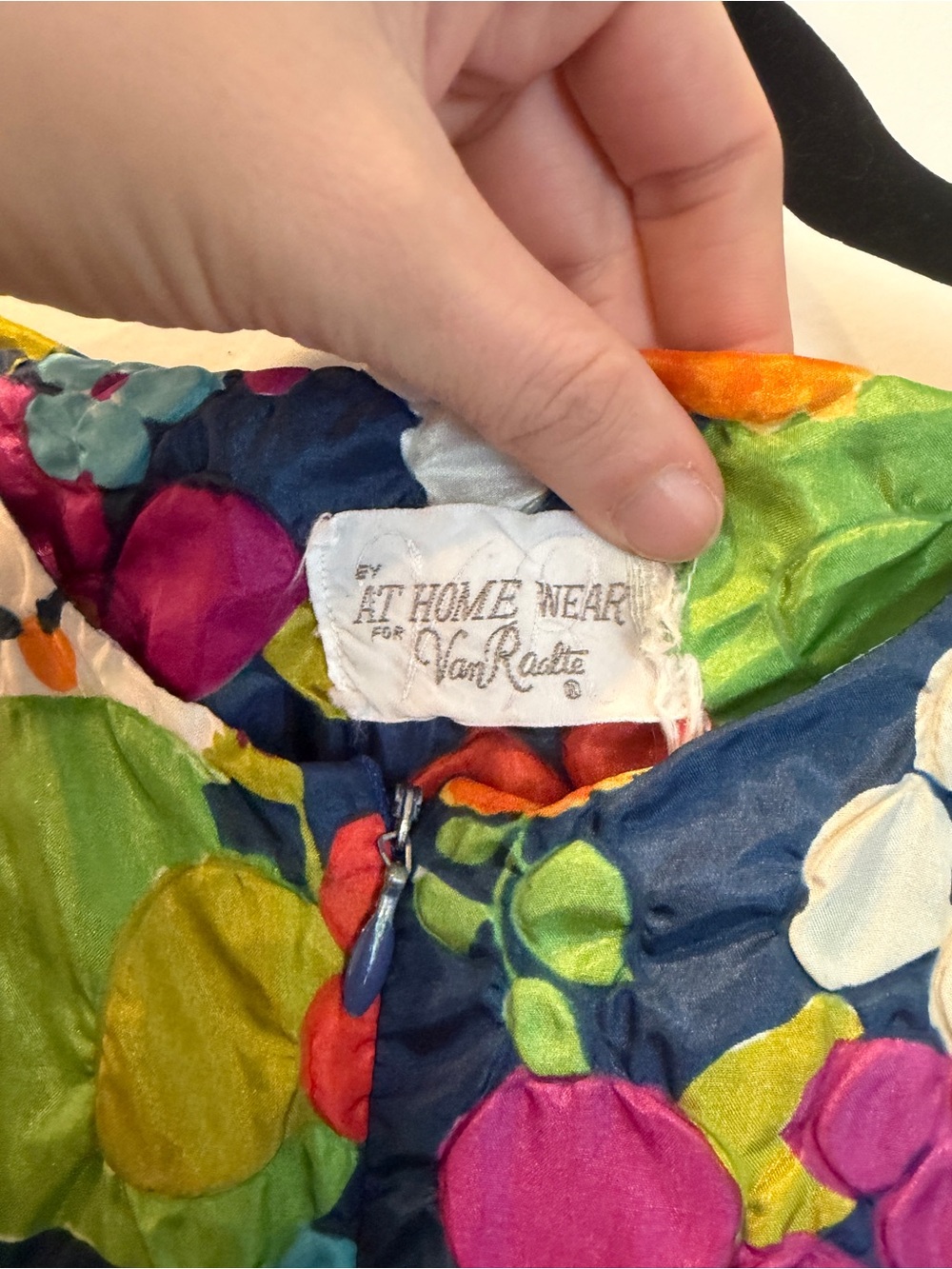 Vintage Floral Maxi Dress - Black with Bright Multicolor Blooms - Picture 8 of 16